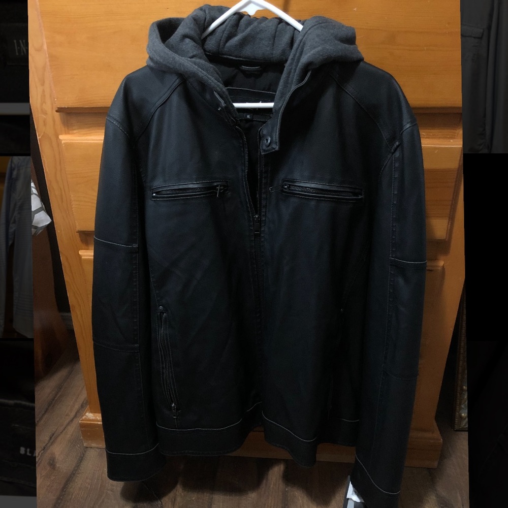 Black Rivet Leather Jacket (brand new)